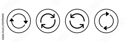 Refresh icon vector isolated on white background. Reload icon vector. Update icon. convert icon