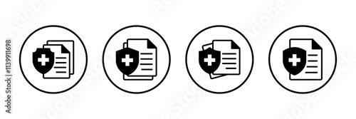 Medical insurance icon vector isolated on white background. health insurance icon