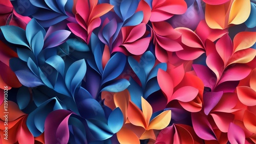 Vibrant and intricate paper...