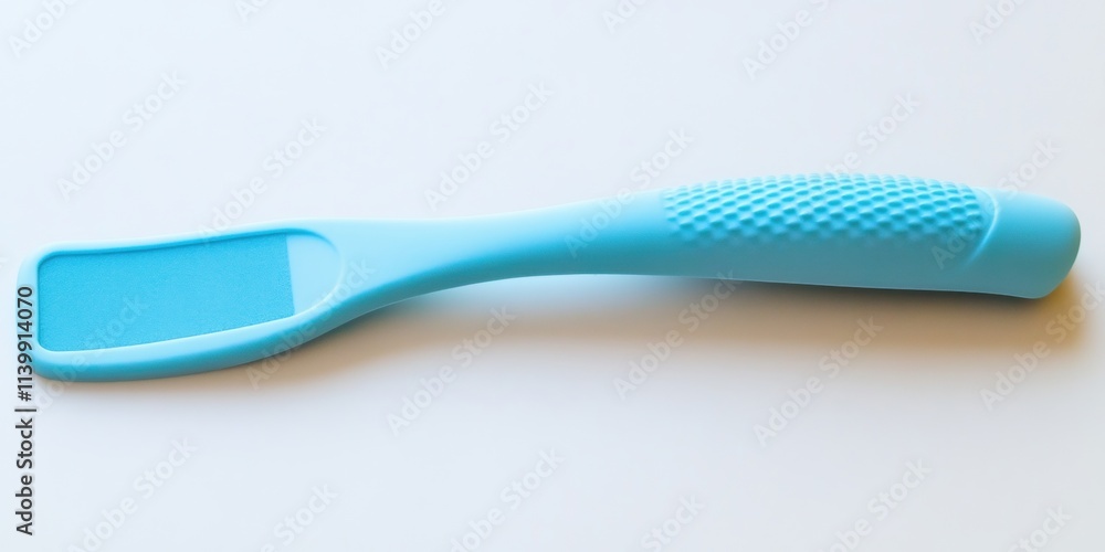 A blue foot file designed for smoothing and exfoliating feet. A blue foot file designed for smoothing and exfoliating feet.