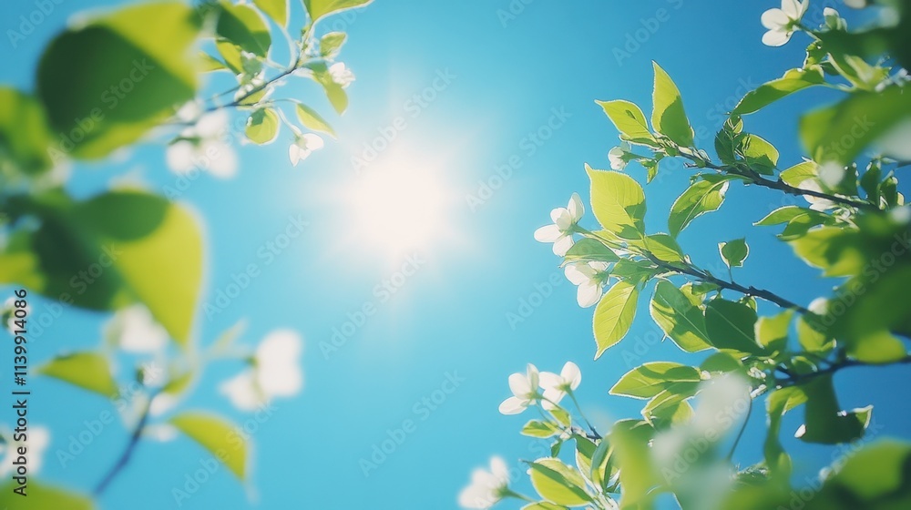 Sunny Sky Through Green Branches Sunny Sky Through Green Branches