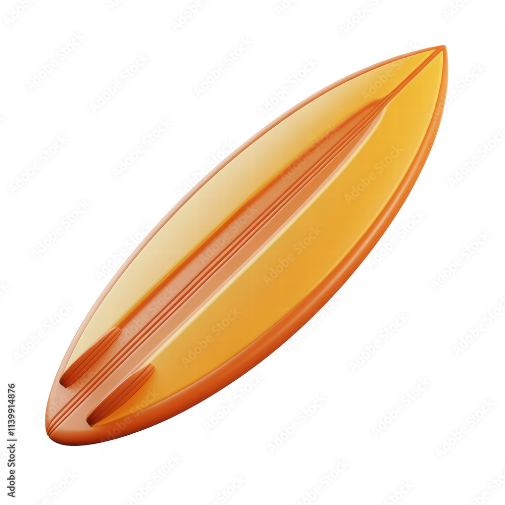 Vibrant orange surfboard design with sleek lines Vibrant orange surfboard design with sleek lines