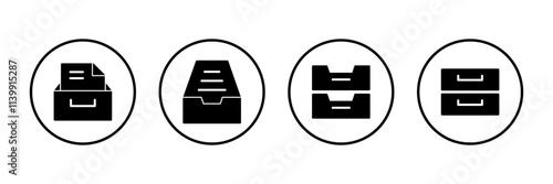 Archive folders icon vector isolated on white background. binders vector icon. Archive storage icon.