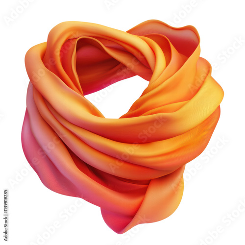 Elegant gradient scarf in vibrant orange hues