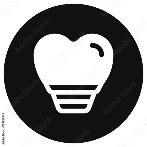 Editable dental implant vector icon. Dentistry, healthcare, medical. Part of a big icon set family. Perfect for web and app interfaces, presentations, infographics, etc