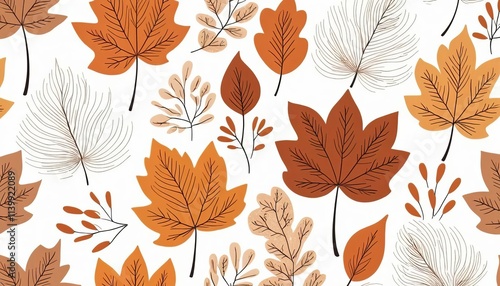autumn abstract background with organic lines and textures on white background. Autumn floral detail and texture. Abstract floral organic wallpaper background illustration