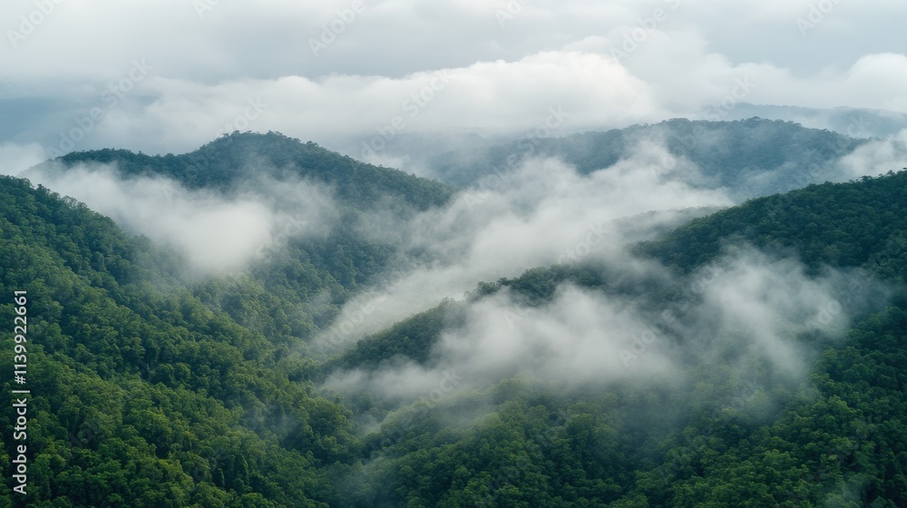 The sea of clouds in mountainous areas The sea of clouds in mountainous areas