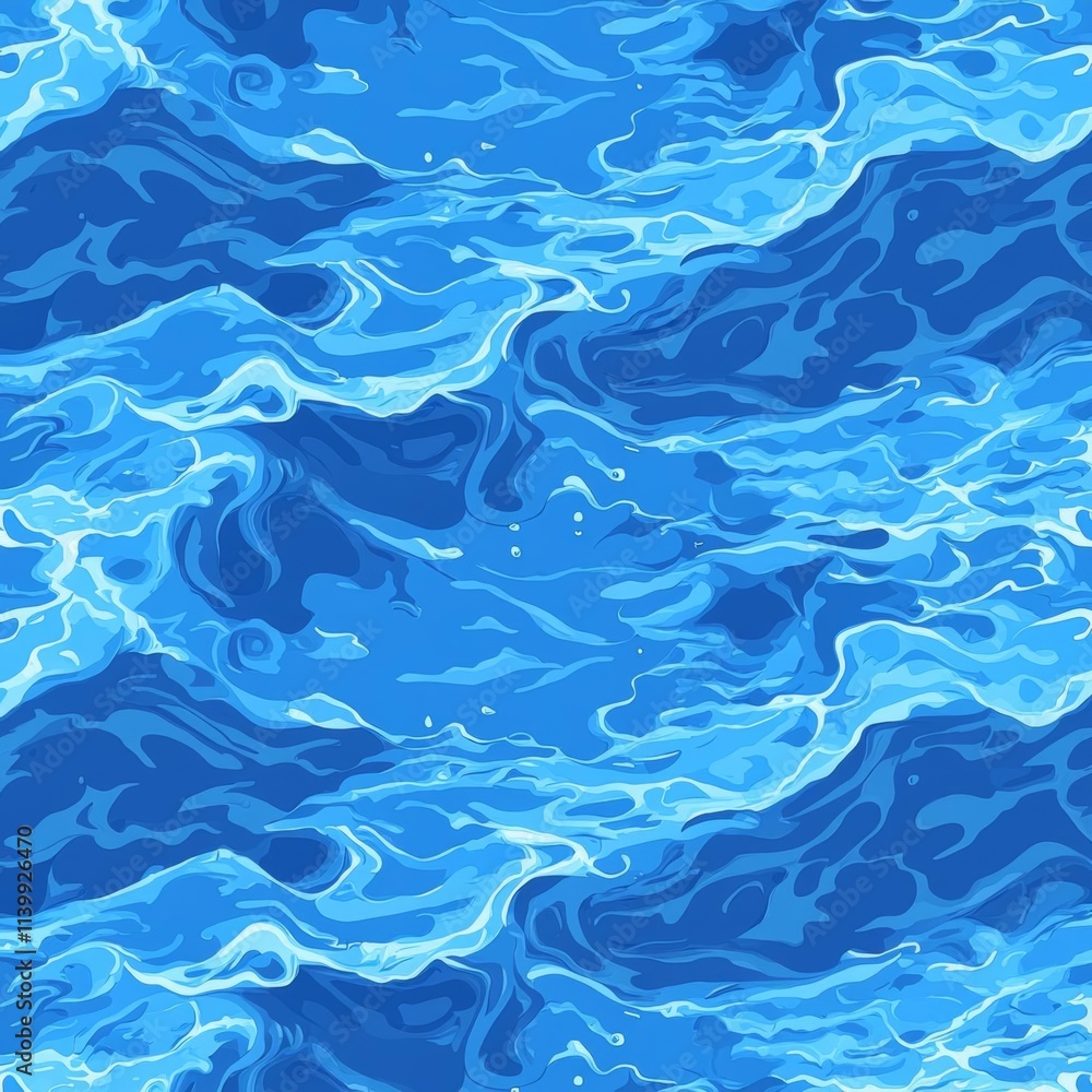 Blue seamless pattern with waves. Marine waves background , isolated on white background, , copy space, copy space for text, Blue seamless pattern with waves. Marine waves background , isolated on white background, , copy space, copy space for text,