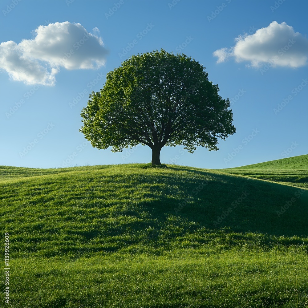 Fototapeta premium Solitary Tree on a Hill