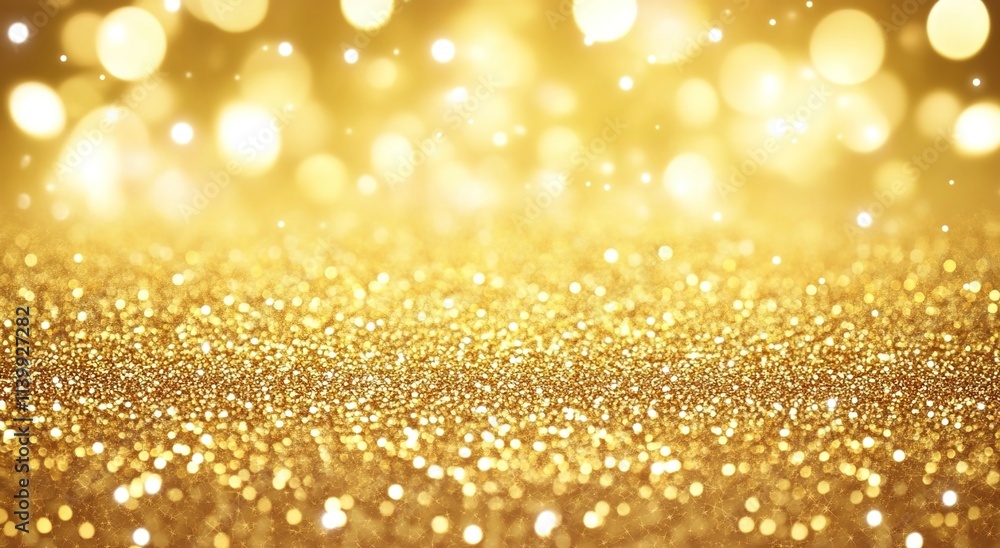 A golden glitter background with sparkling lights A golden glitter background with sparkling lights