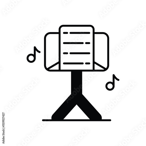 Music Stand vector icon