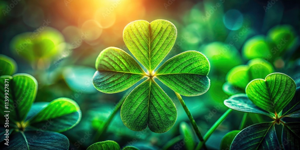 Three Leaf Clover Macro Photography - Lucky Shamrock Background for St. Patrick's Day Celebration Three Leaf Clover Macro Photography - Lucky Shamrock Background for St. Patrick's Day Celebration