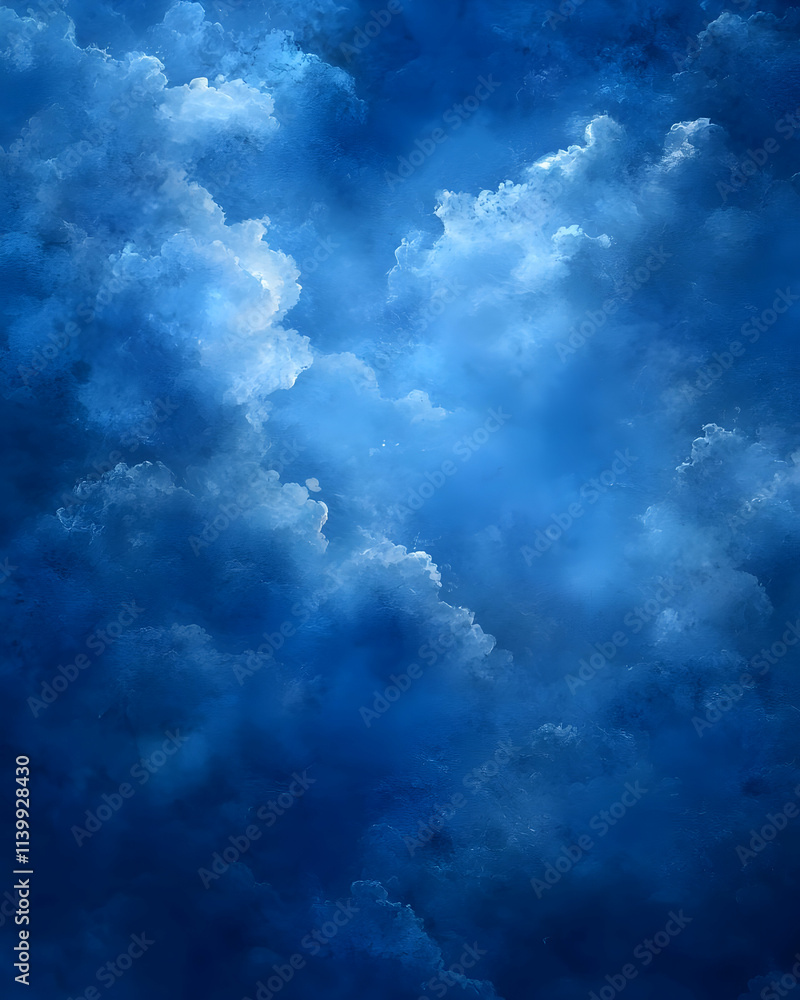 Cloudscape: Blue Hues, Dreamy Sky, Abstract Art Cloudscape: Blue Hues, Dreamy Sky, Abstract Art