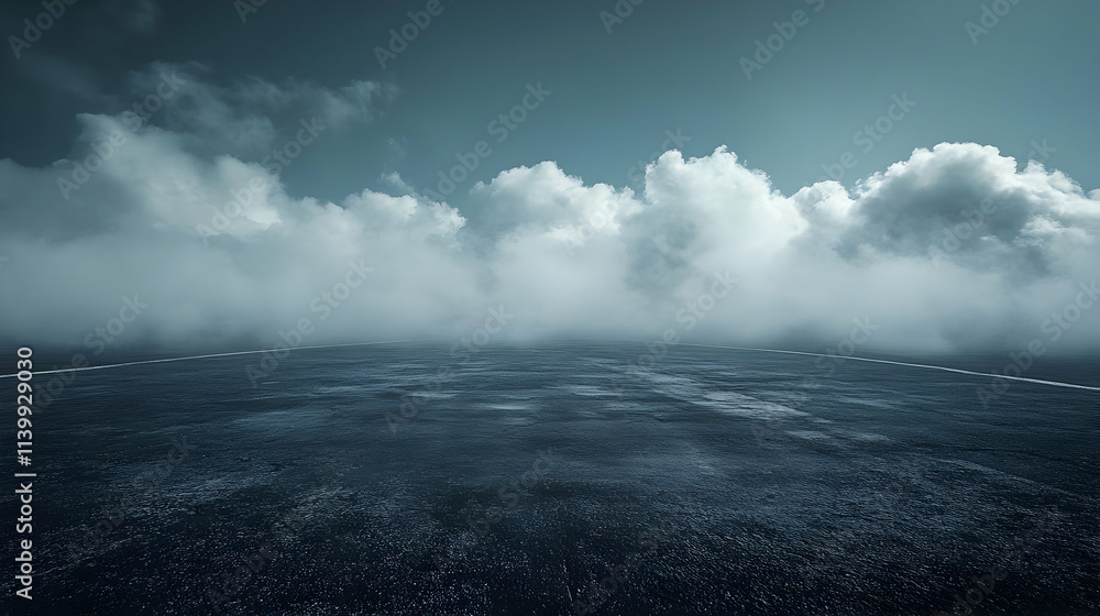 Fototapeta premium Dark Moody Cloudscape Abstract Background Illustration