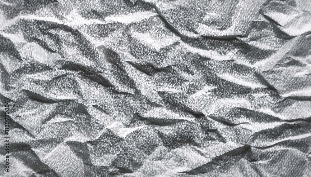 薄いライトグレーの紙の表面にできた細かなしわ模様 薄いライトグレーの紙の表面にできた細かなしわ模様