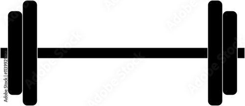 barbell vector icon. Dumbell vector icon