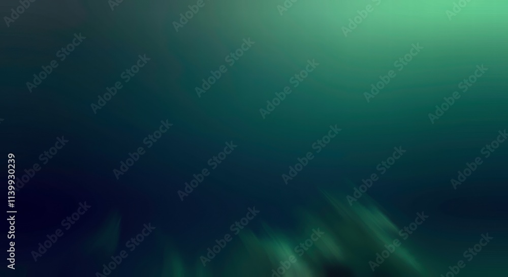 Obraz premium Mysterious Deep: Underwater Abstract Blurred Green