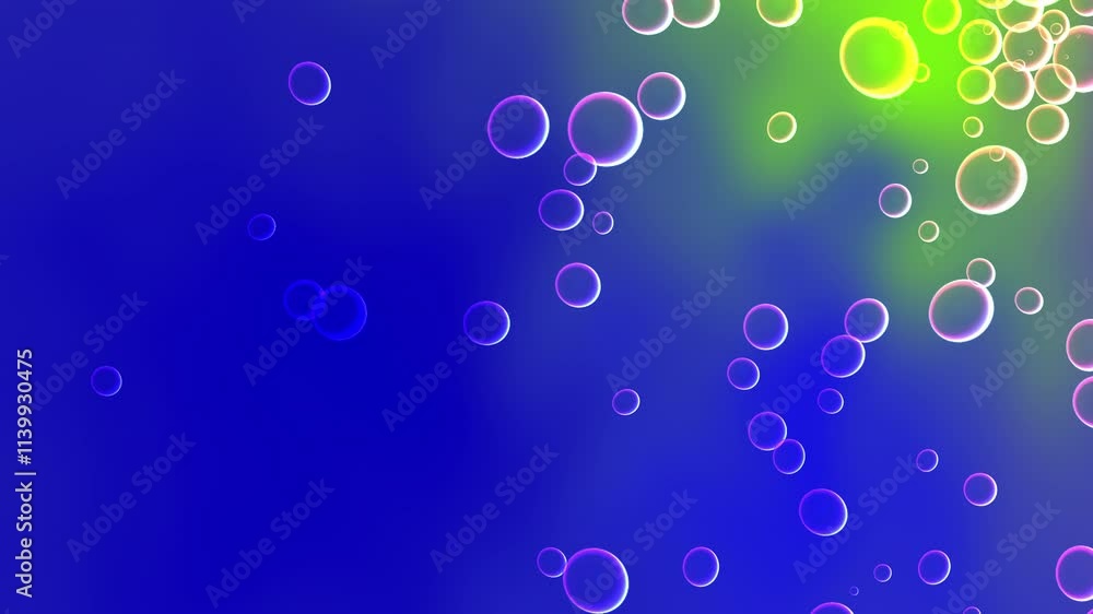 Screen with colorful bubbles on blue and green gradients, ideal for backgrounds, posters, or digital design projects with a vibrant look Screen with colorful bubbles on blue and green gradients, ideal for backgrounds, posters, or digital design projects with a vibrant look