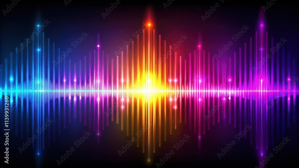 Abstract background with neon lights and sound wave equalizer effect, neon lights, sound wave, equalizer, abstract Abstract background with neon lights and sound wave equalizer effect, neon lights, sound wave, equalizer, abstract