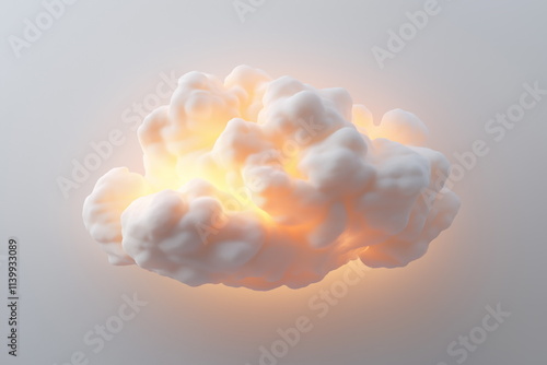 Dynamic cloud formation with radiant glow sky digital art soft lighting aesthetic viewpoint atmospheric concept