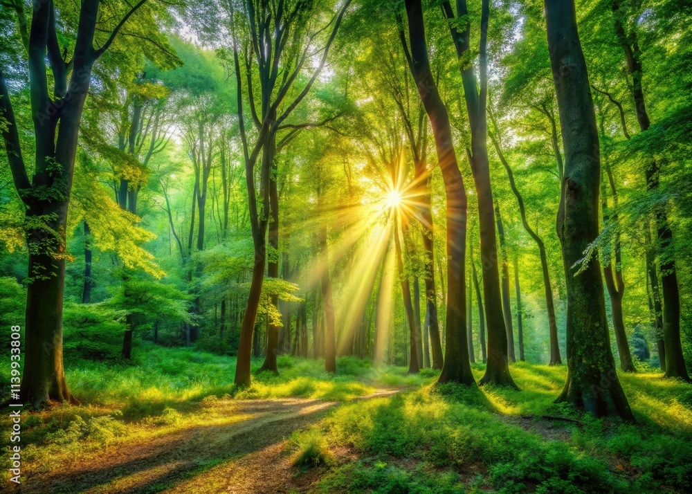 Obraz premium Breathtaking nature photography: serene woodland views, majestic forests, picturesque wilderness.