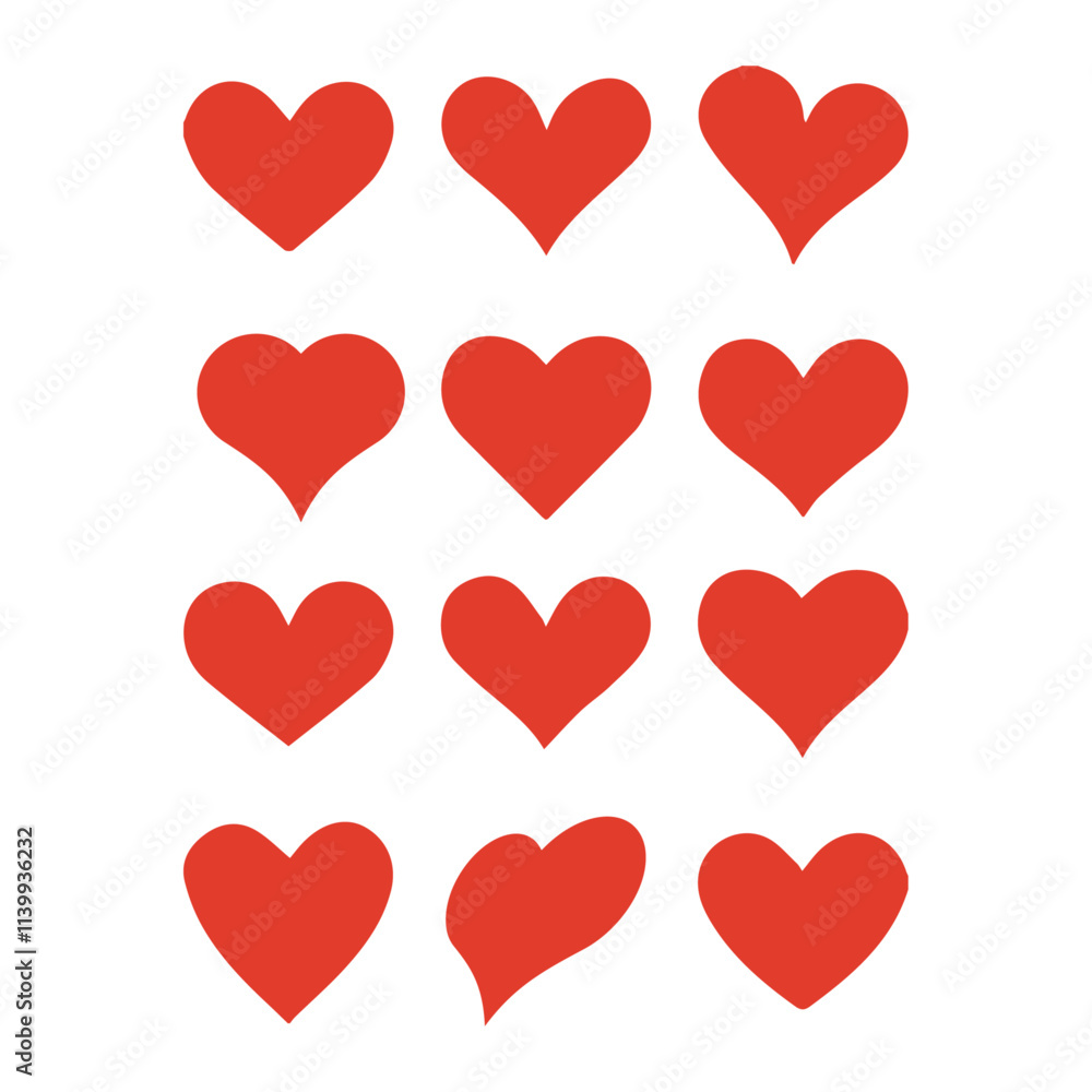 A Collection of Hand-Drawn Hearts for Valentine's Day, Love, and Romance A Collection of Hand-Drawn Hearts for Valentine's Day, Love, and Romance