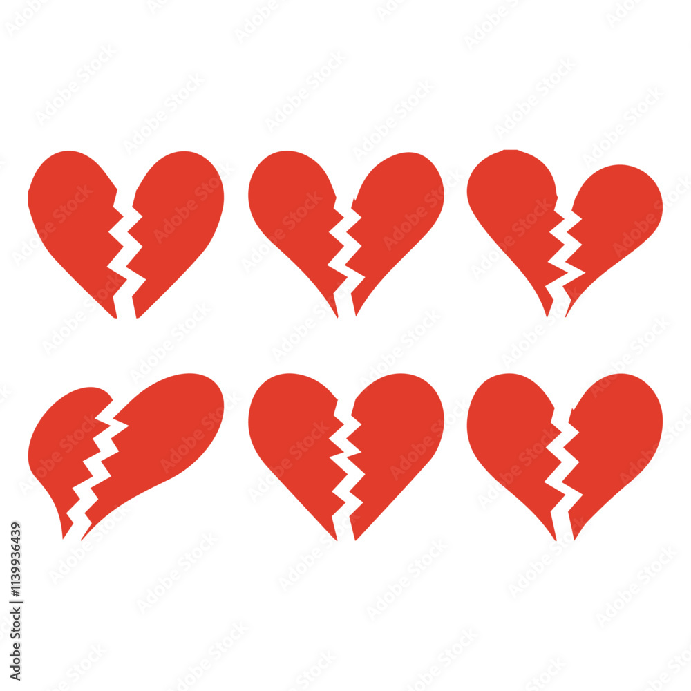 A Collection of Broken Hearts: A Symbol of Heartbreak, Loss, and Grief A Collection of Broken Hearts: A Symbol of Heartbreak, Loss, and Grief