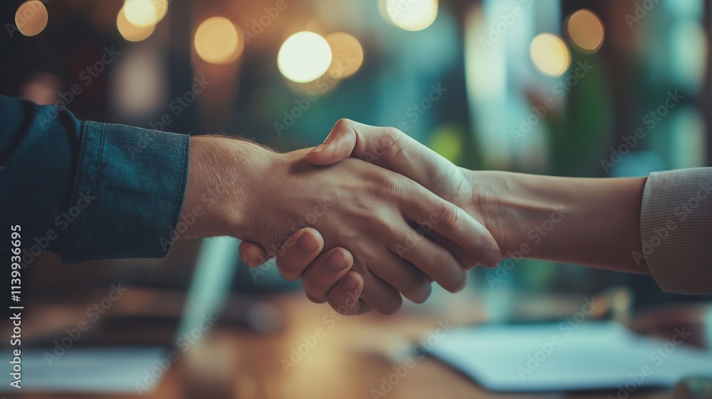 Two people shaking hands