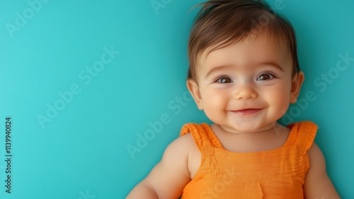 Happy Middle Eastern baby w...