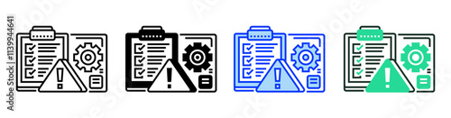 Risk Assessment Outline Icon. linear style sign for mobile concept and web design. Outline vector icon. Symbol, logo illustration