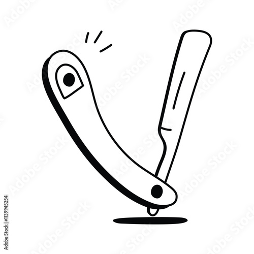 A sleek razor icon suitable for grooming and beauty designs
