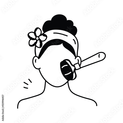 Minimalist icon representing professional beauty treatment and relaxation