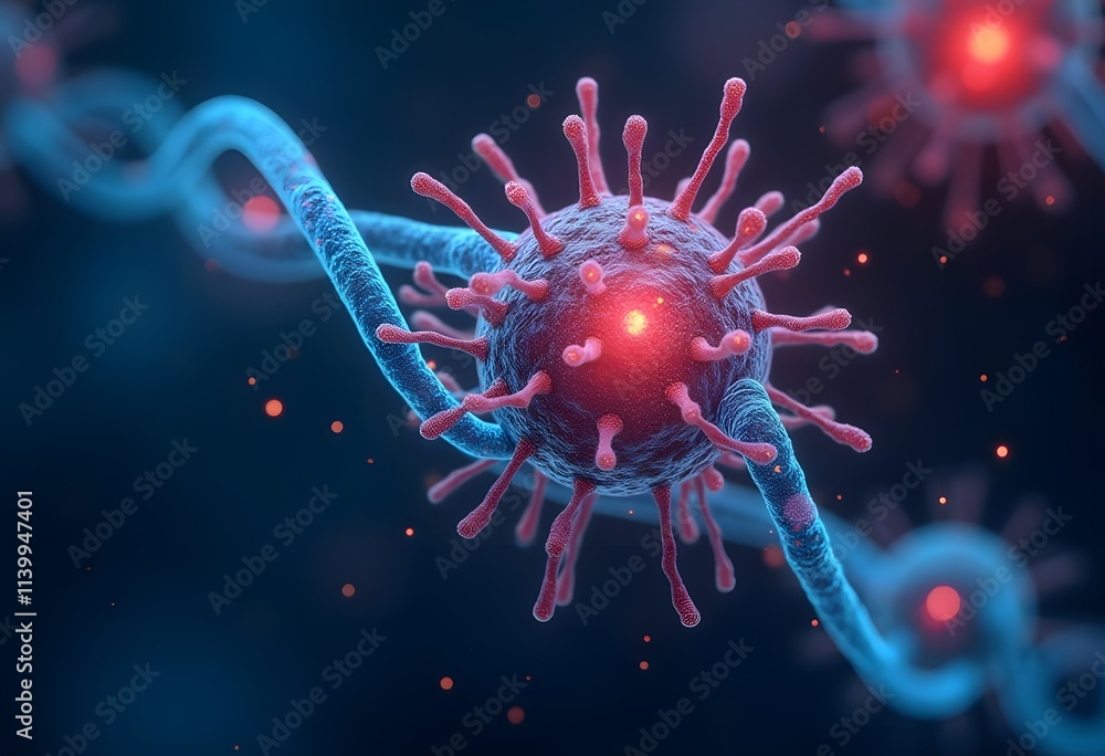 3D Rendering Coronavirus/COVID-19 and DNA Helix Models Moving in Abstract Blue Background Still Image
3D Rendering Coronavirus/COVID-19 and DNA Helix Models Moving in Abstract Blue Background Still Image
