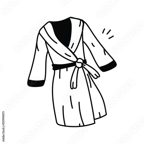 Icon of a robe, ideal for spa, beauty, and relaxation visuals