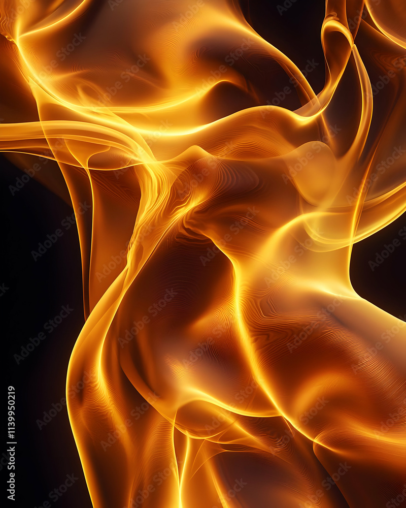 Golden Abstract Waves Flow Dynamically Golden Abstract Waves Flow Dynamically