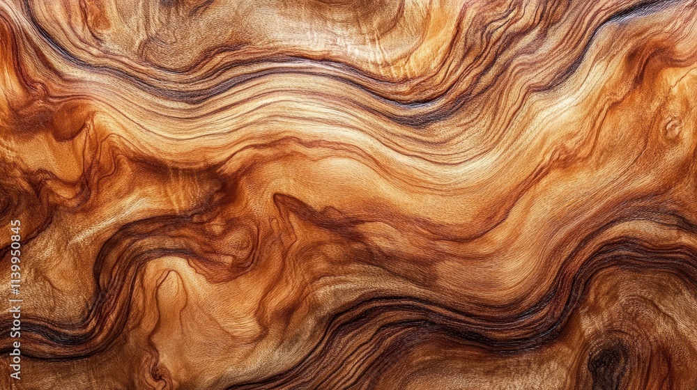 Abstract wood texture with flowing patterns in warm brown tones. Abstract wood texture with flowing patterns in warm brown tones.