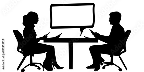 A person practicing language with a small group during an immersion session, Vector Graphic