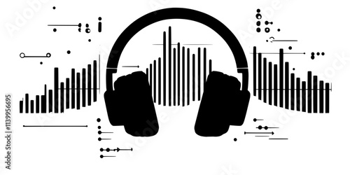 Audio interface with stereo-imaging tools adjusting sound placement in headphones, Vector Graphic