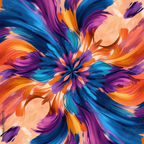 Wallpaper Mural Vibrant abstract background with swirling shapes, mesmerizing pastel-neon patterns, seamless gradients, subtle textures, dynamic energy, creating immersive visual experience. Generated With AI Image Torontodigital.ca