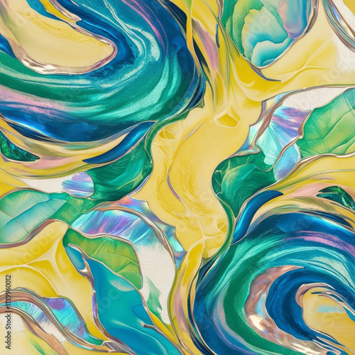 Wallpaper Mural Vibrant abstract background with swirling shapes, mesmerizing pastel-neon patterns, seamless gradients, subtle textures, dynamic energy, creating immersive visual experience. Generated With AI Image Torontodigital.ca