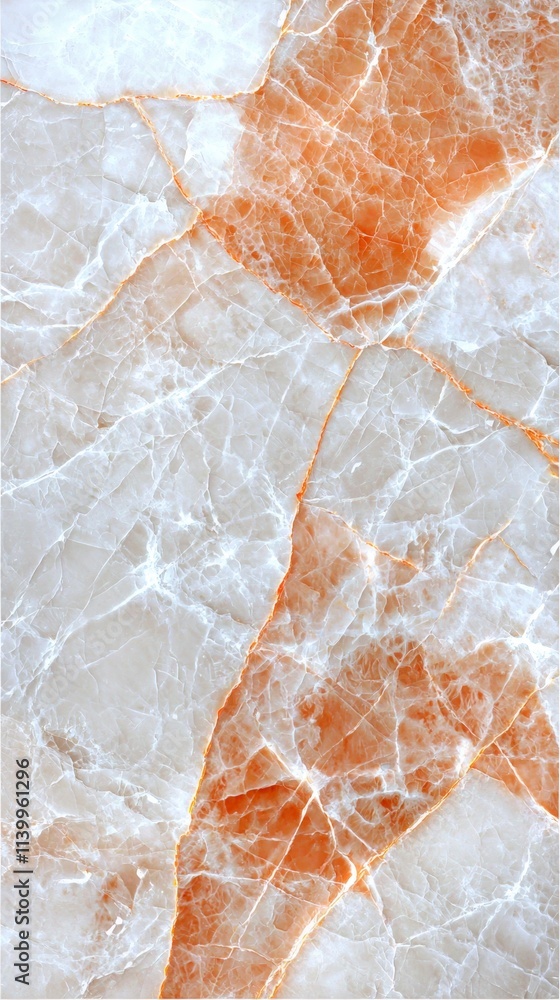 Fototapeta premium Elegant Orange White Marble Texture Background Design Pattern