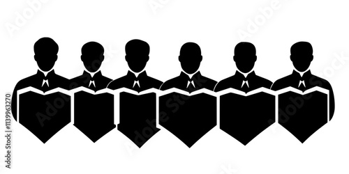 Choir preparing for a competition by refining vocal harmonies, Digital Art
