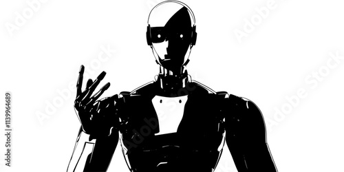 Humanoid robot designed for performing tasks requiring human-like coordination and motion, Digital Art