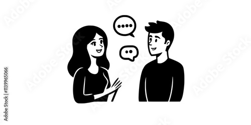 A person asking for corrections from a language partner during an exchange session, Digital Art