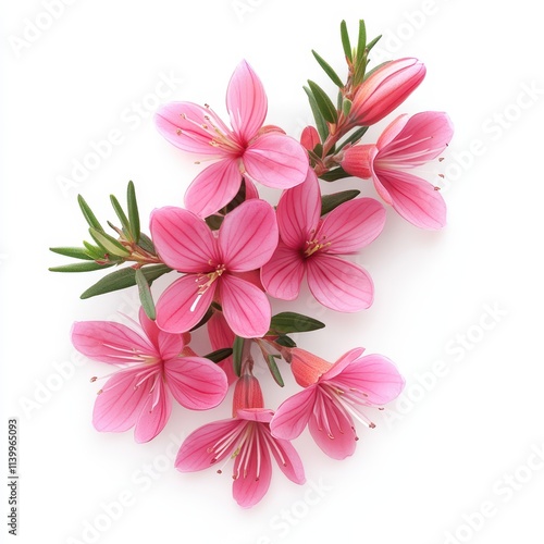 Photo of a Boronia flower, isolated on a white background photo