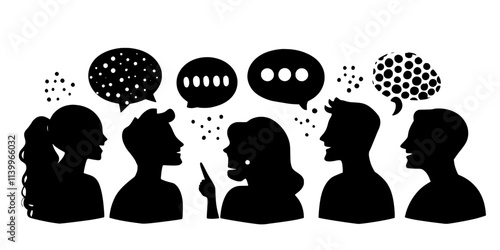 A person practices phrases with participants during a language festival, Digital Art