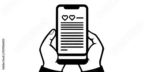 Person typing on smartphone completing language drills, Digital Art