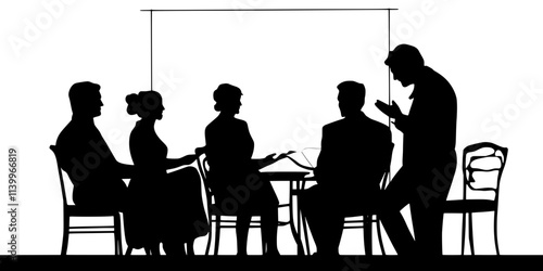 A rehearsal scene with cast members practicing lines and choreography together, Digital Art