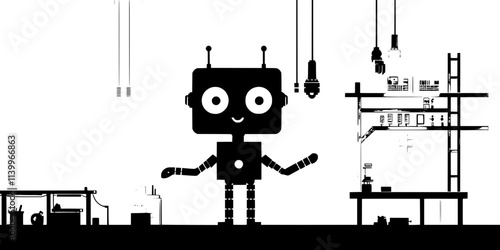 A robot pet being built to perform programmed responses to user actions and stimuli, Digital Art