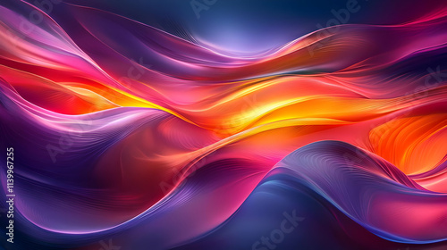 Vibrant Hues: Abstract Waves Flow Dynamically